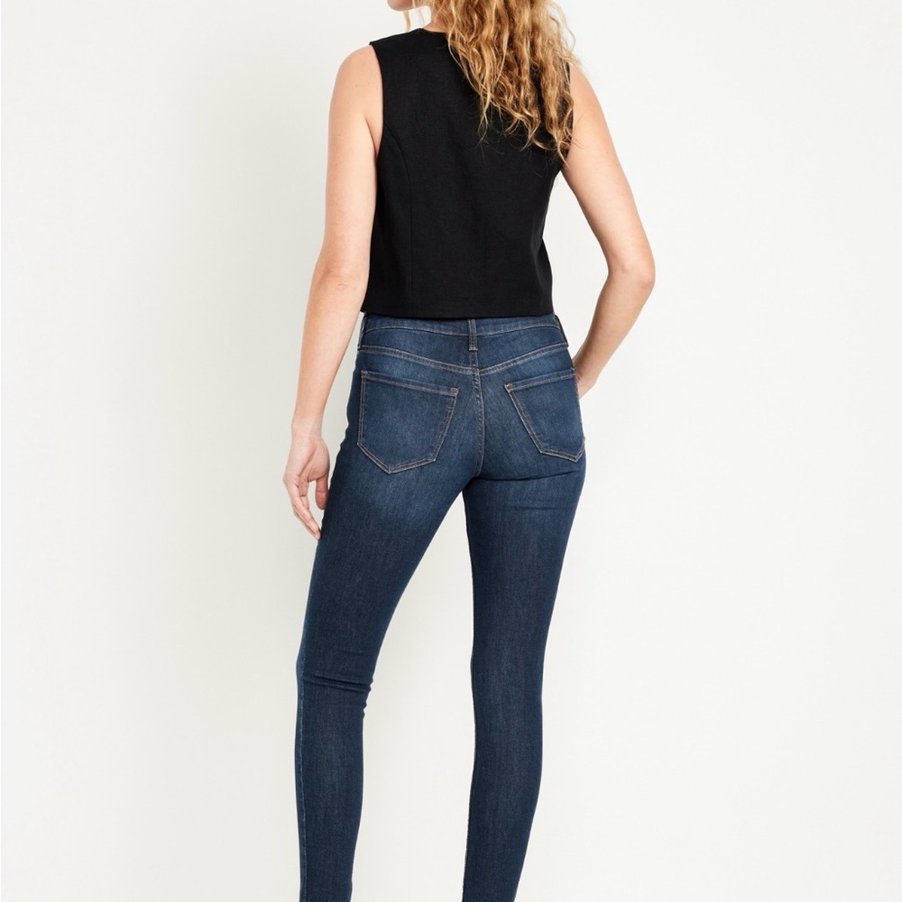 Old Navy mid rise rockstar cyan Skinny Jeans in TALL